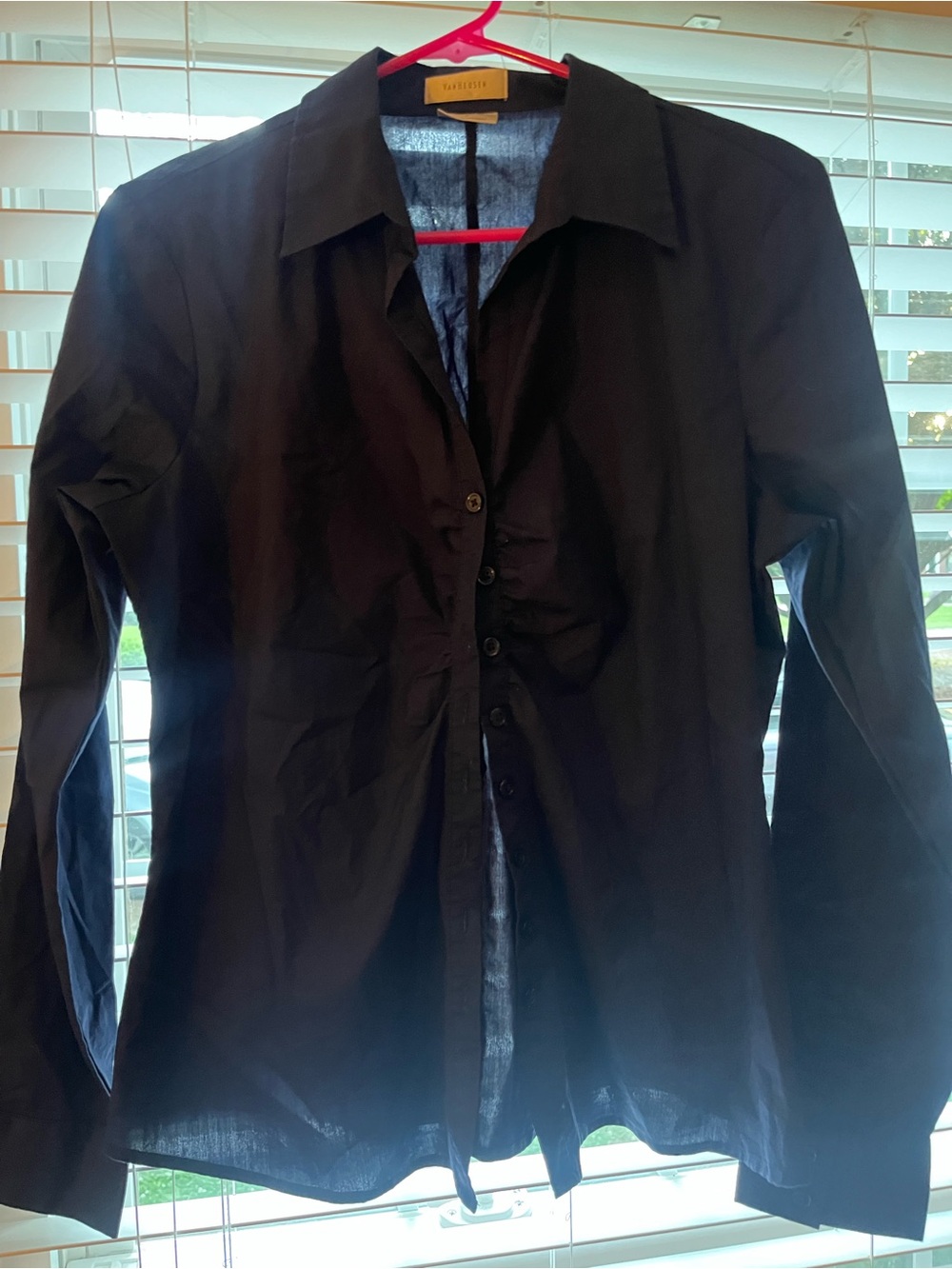 Van Heusen Navy Blue Button-Front Shirt